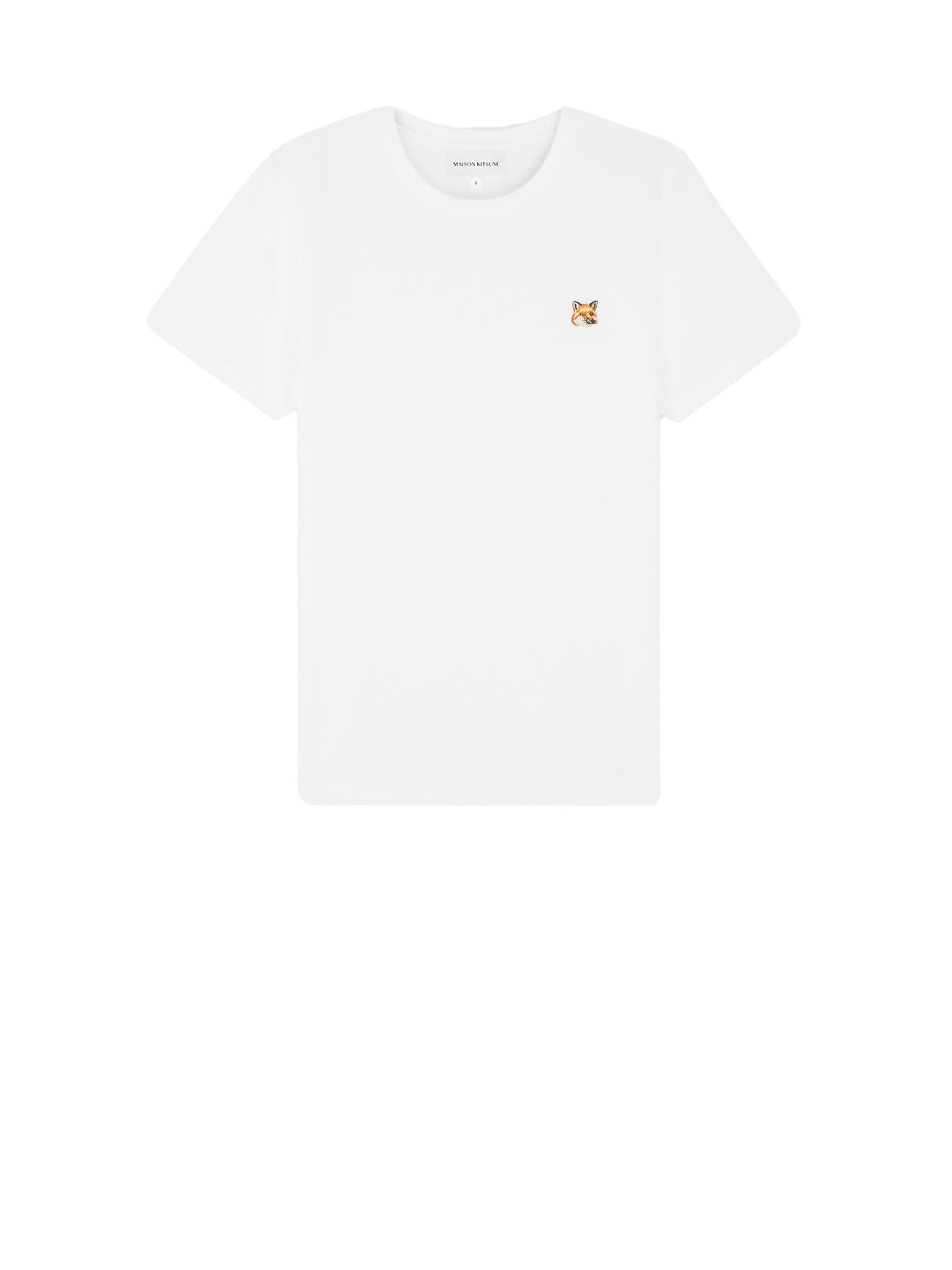 maison kitsuné maison kitsune t-shirts and polos white