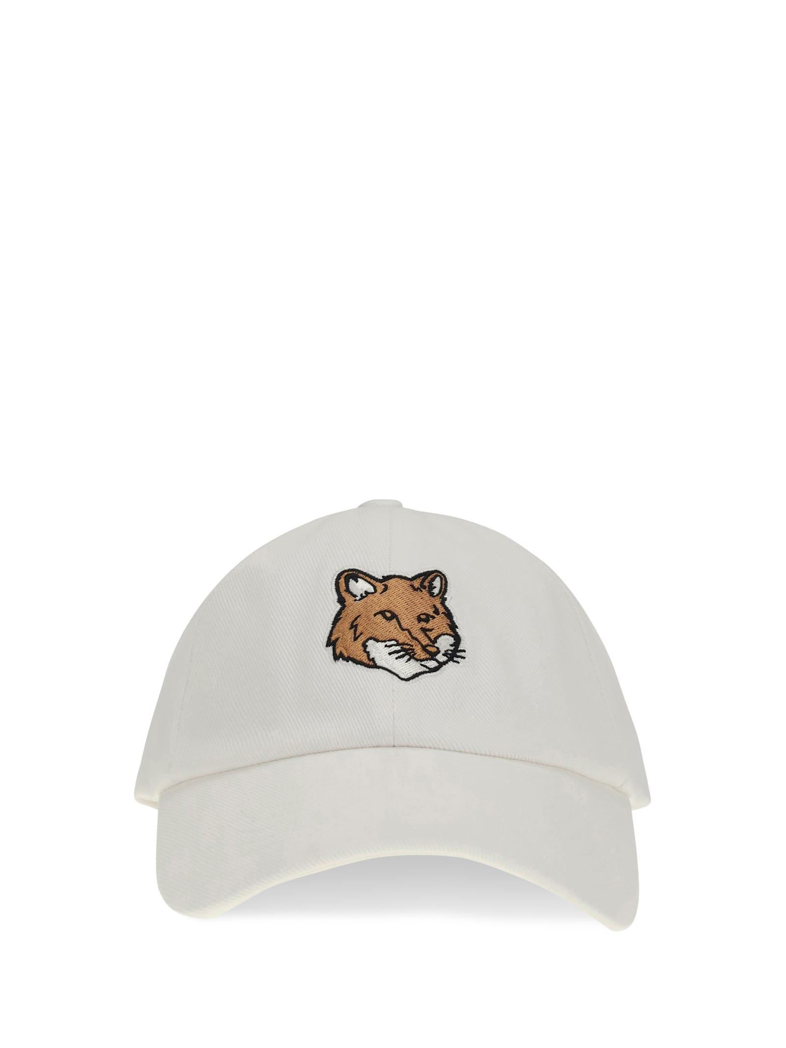 maison kitsuné natural fox baseball hat