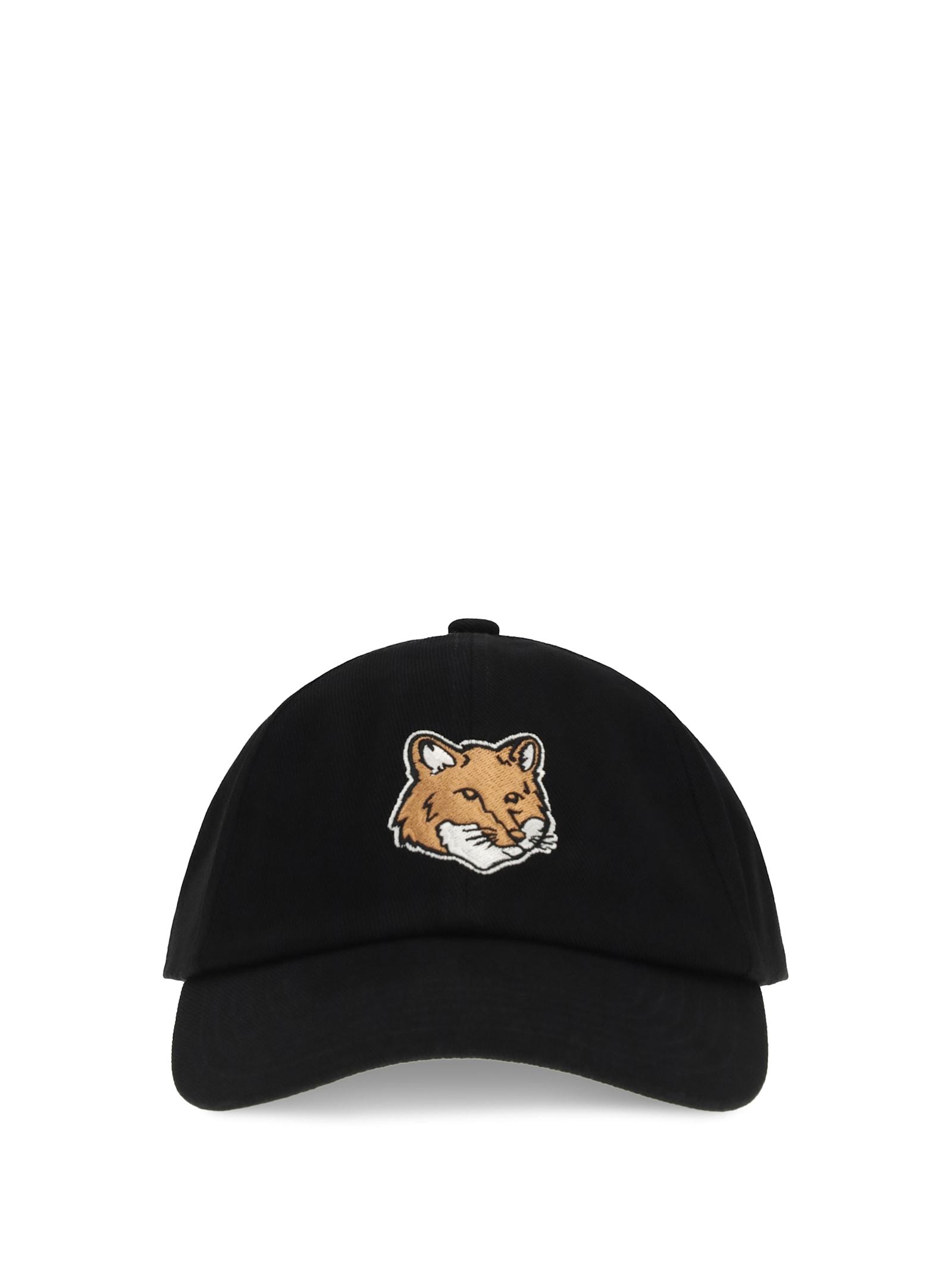 maison kitsuné natural fox baseball hat