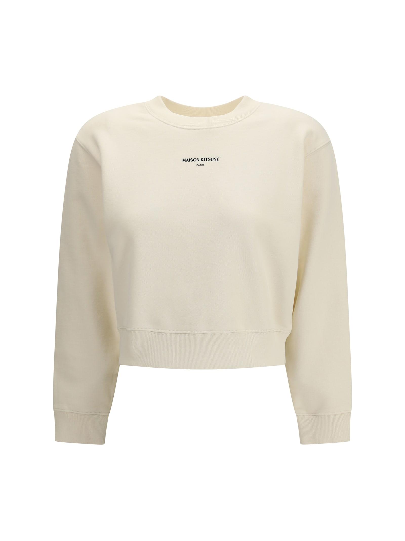 maison kitsuné paris cropped sweatshirt