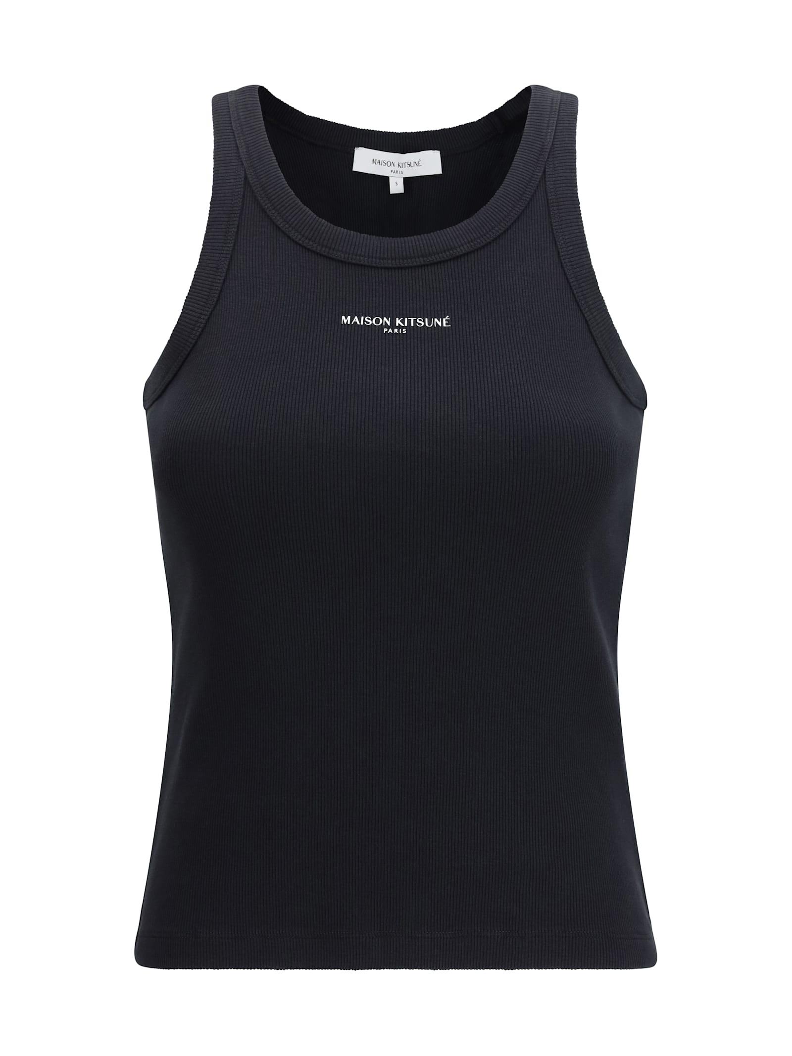 maison kitsuné ribbed tank top