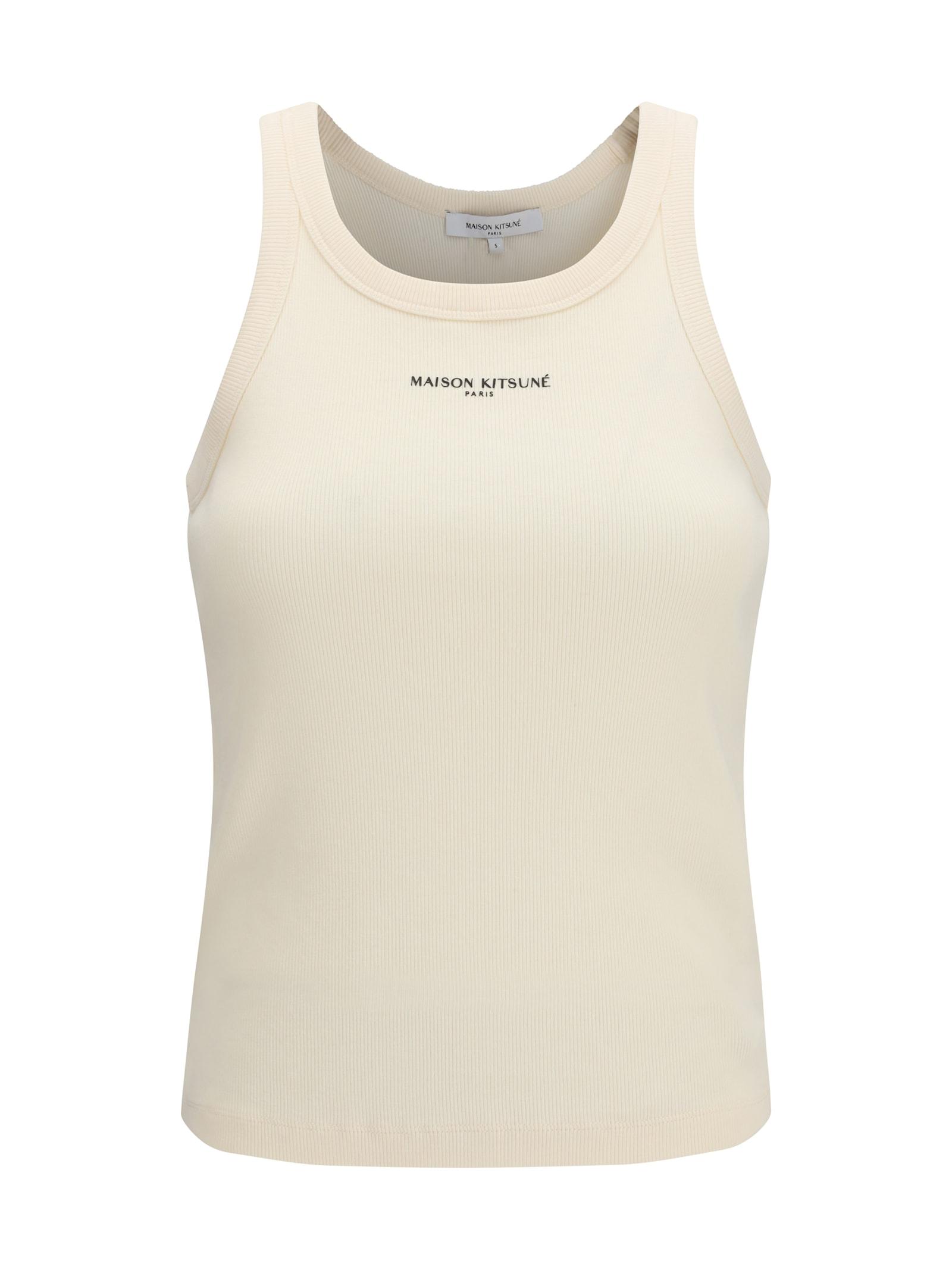 maison kitsuné ribbed tank top