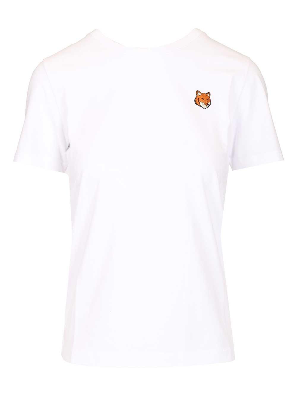maison kitsuné t-shirt with fox head embroidery