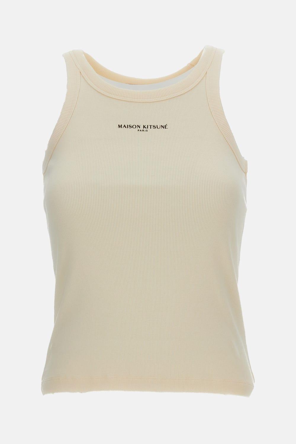 maison kitsuné tank top logo