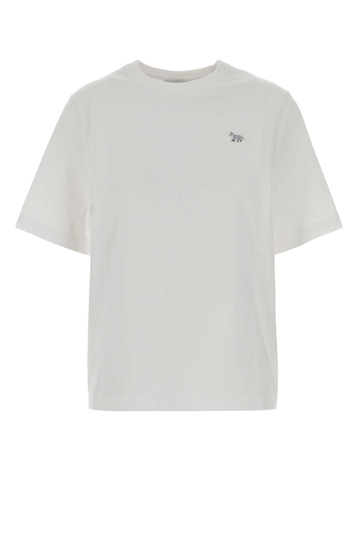 maison kitsuné white cotton t-shirt