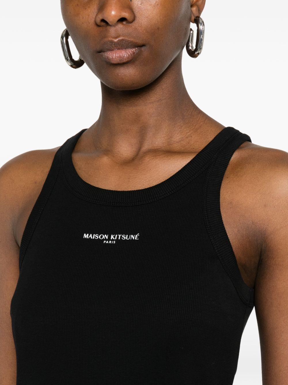 maison kitsune' maison kitsune dresses black cotton - women