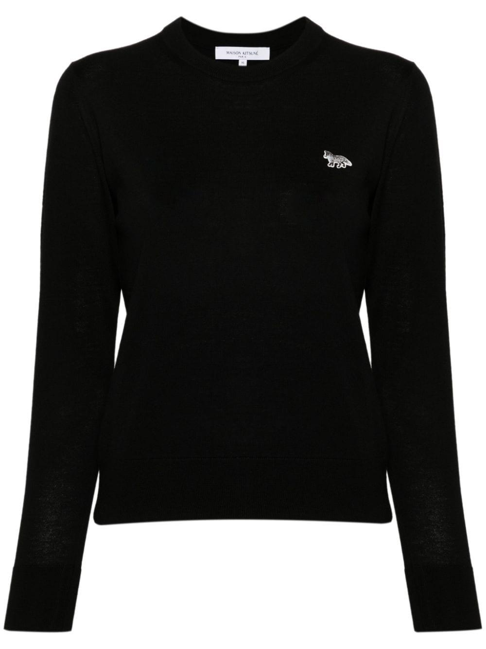 maison kitsune' maison kitsune sweaters black wool 100 % - women