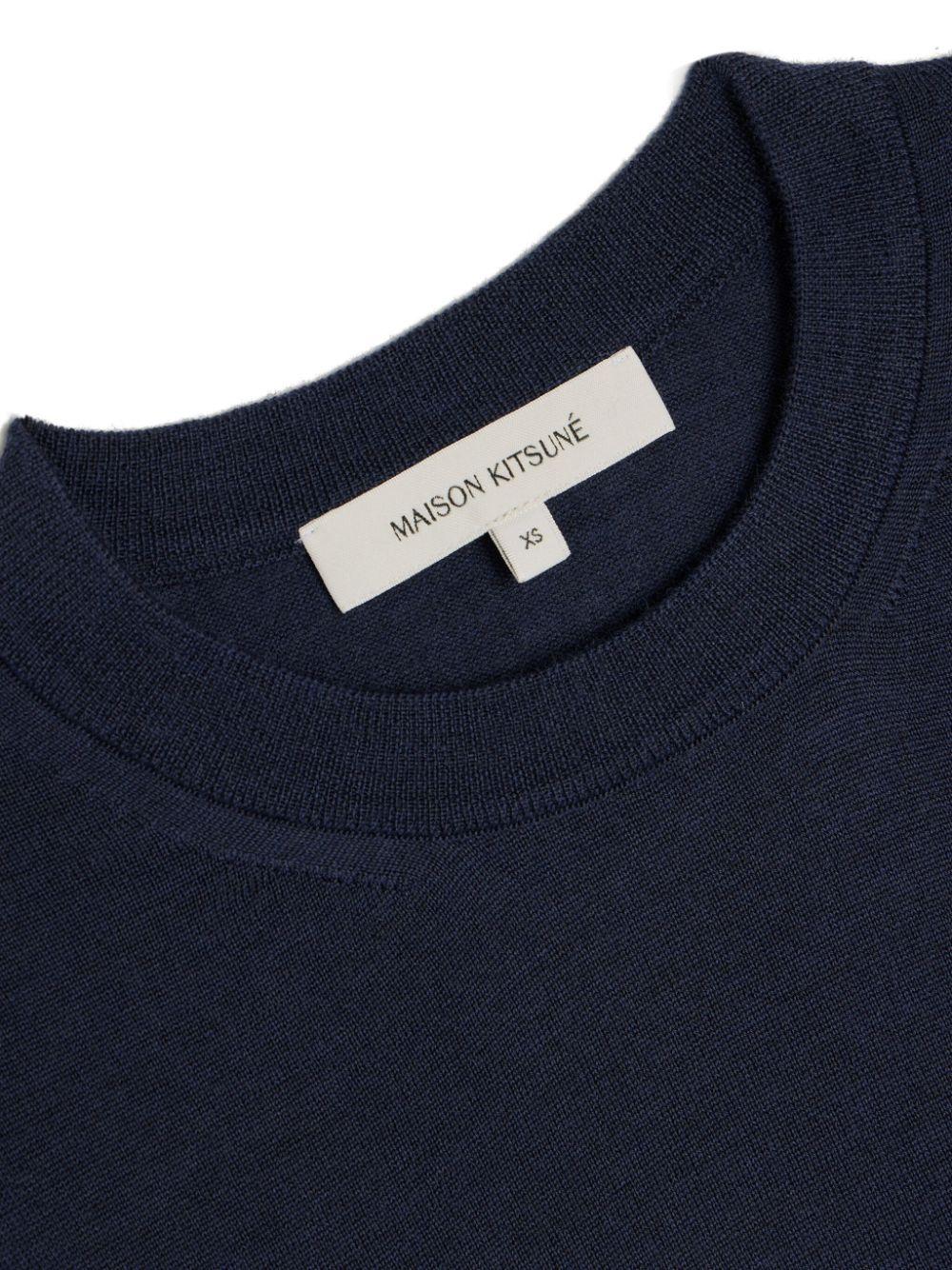 maison kitsune' maison kitsune sweaters blue merino wool - women