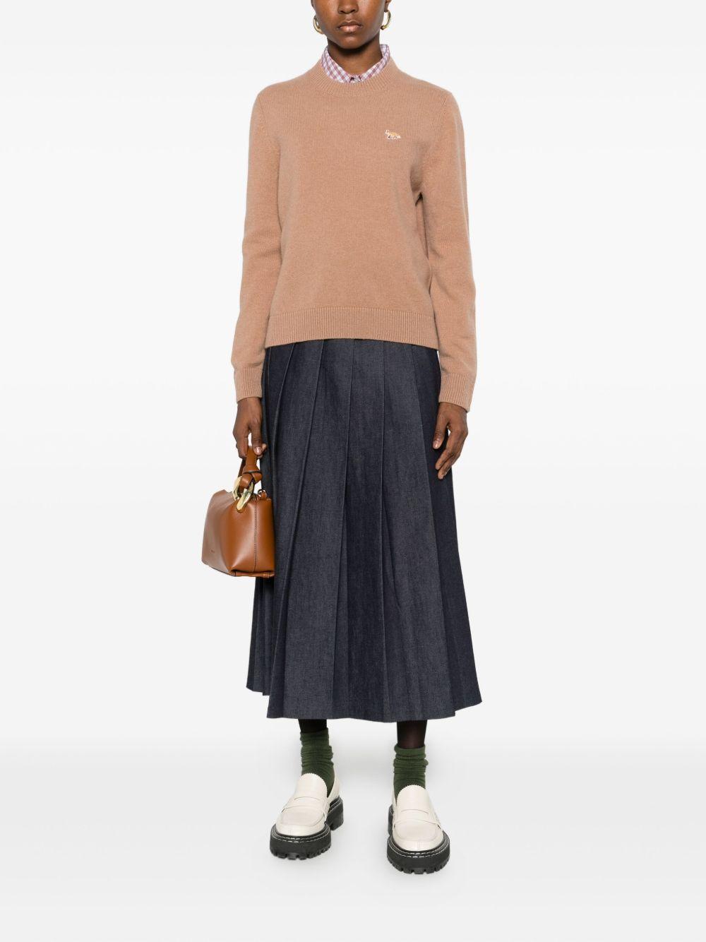 maison kitsune' maison kitsune sweaters camel wool - women