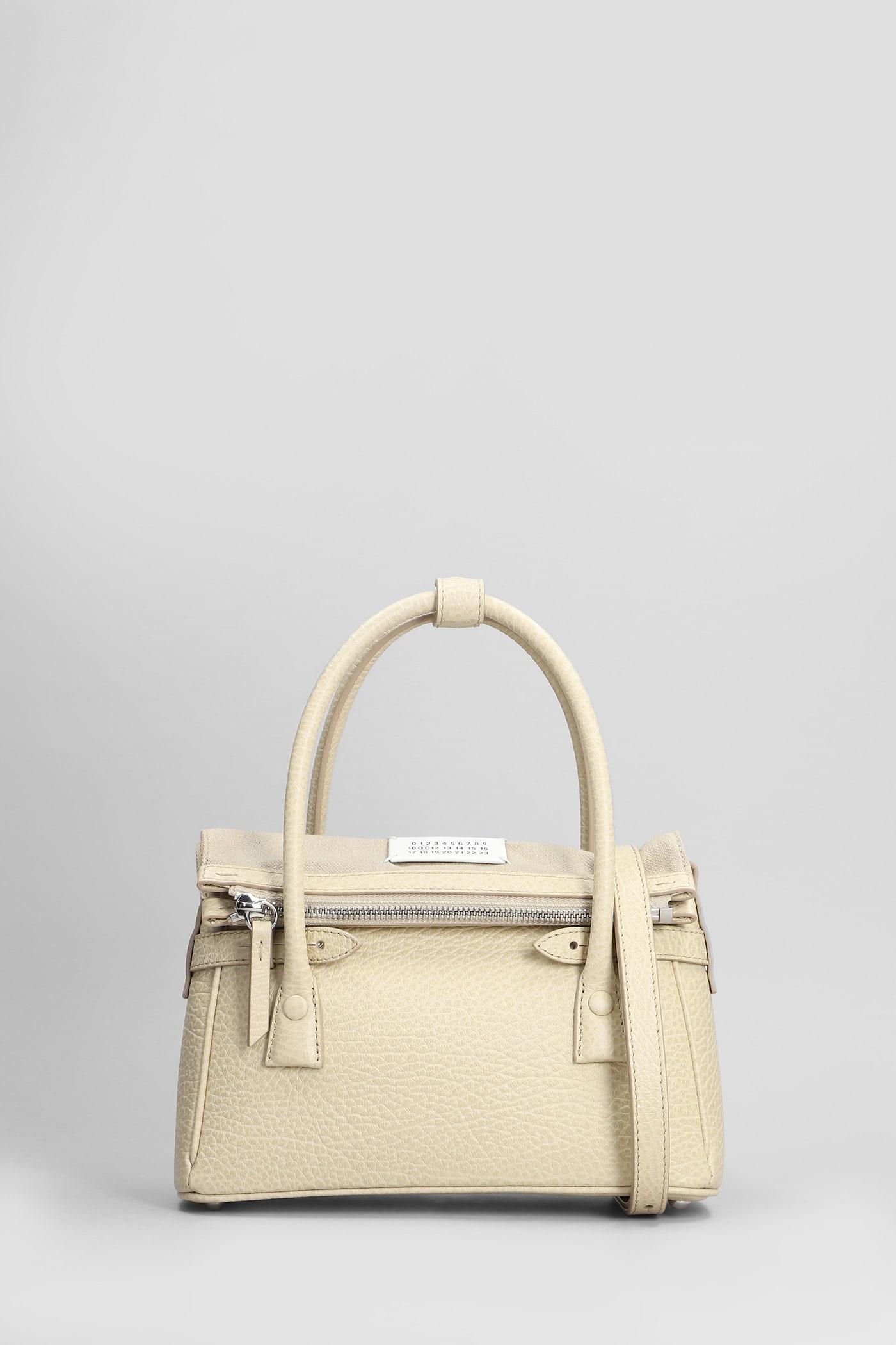 maison margiela 5ac east west cream leather bag