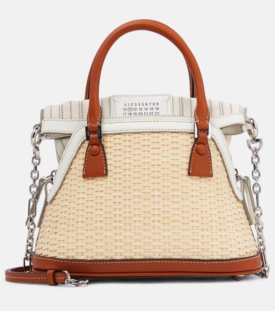maison margiela 5ac mini raffia tote