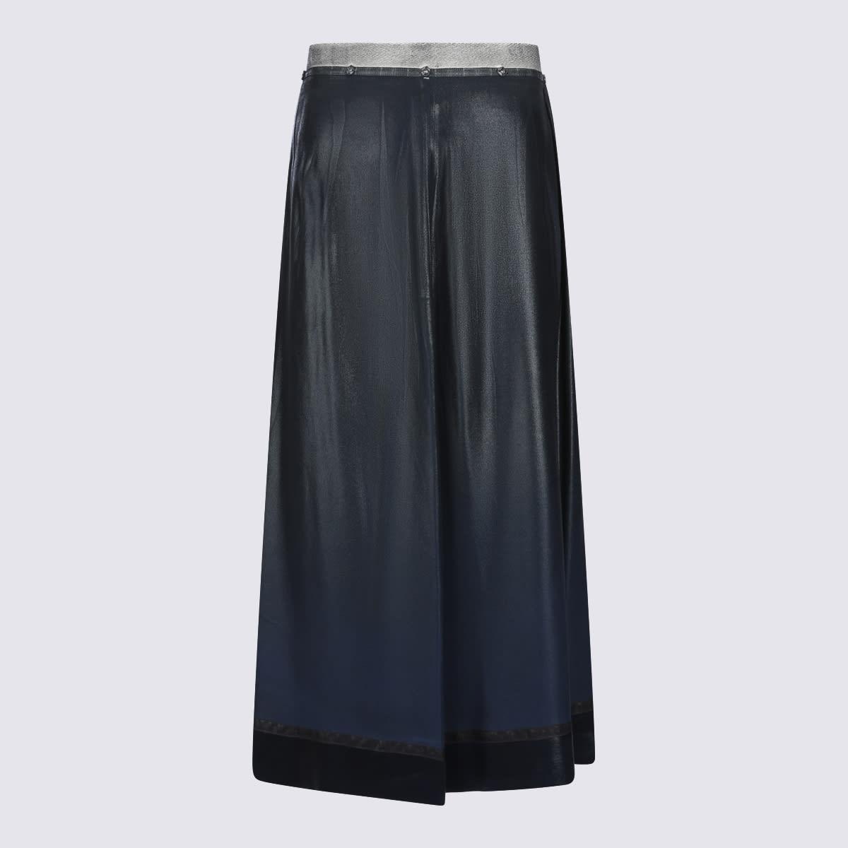 maison margiela blue maxi skirt