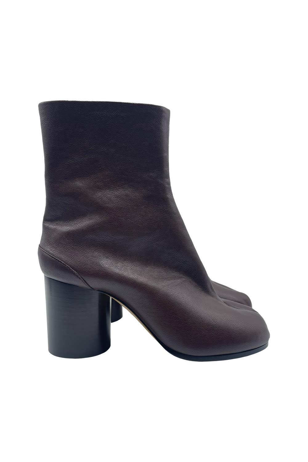 maison margiela brown tabi boots