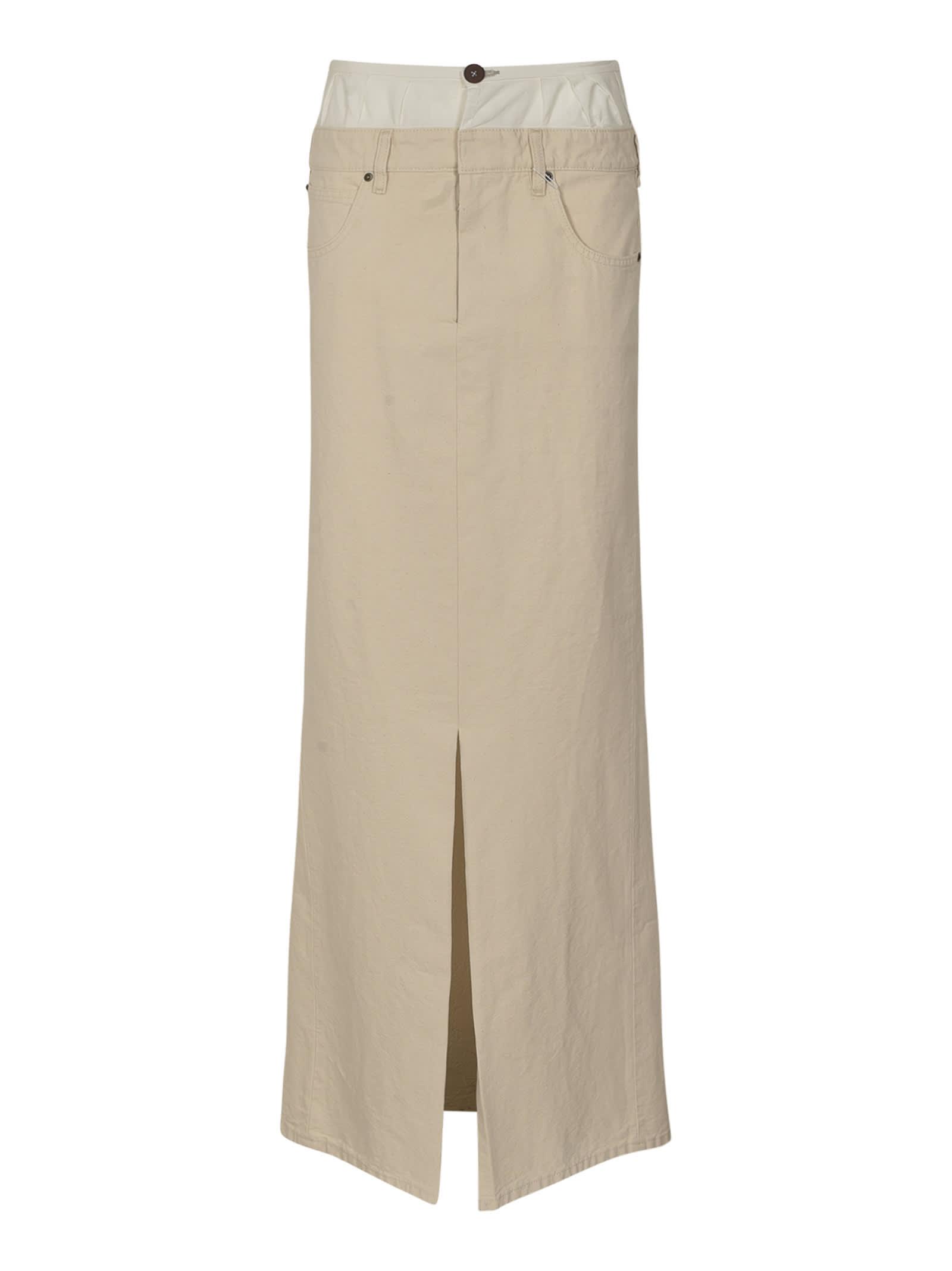 maison margiela buttoned long skirt