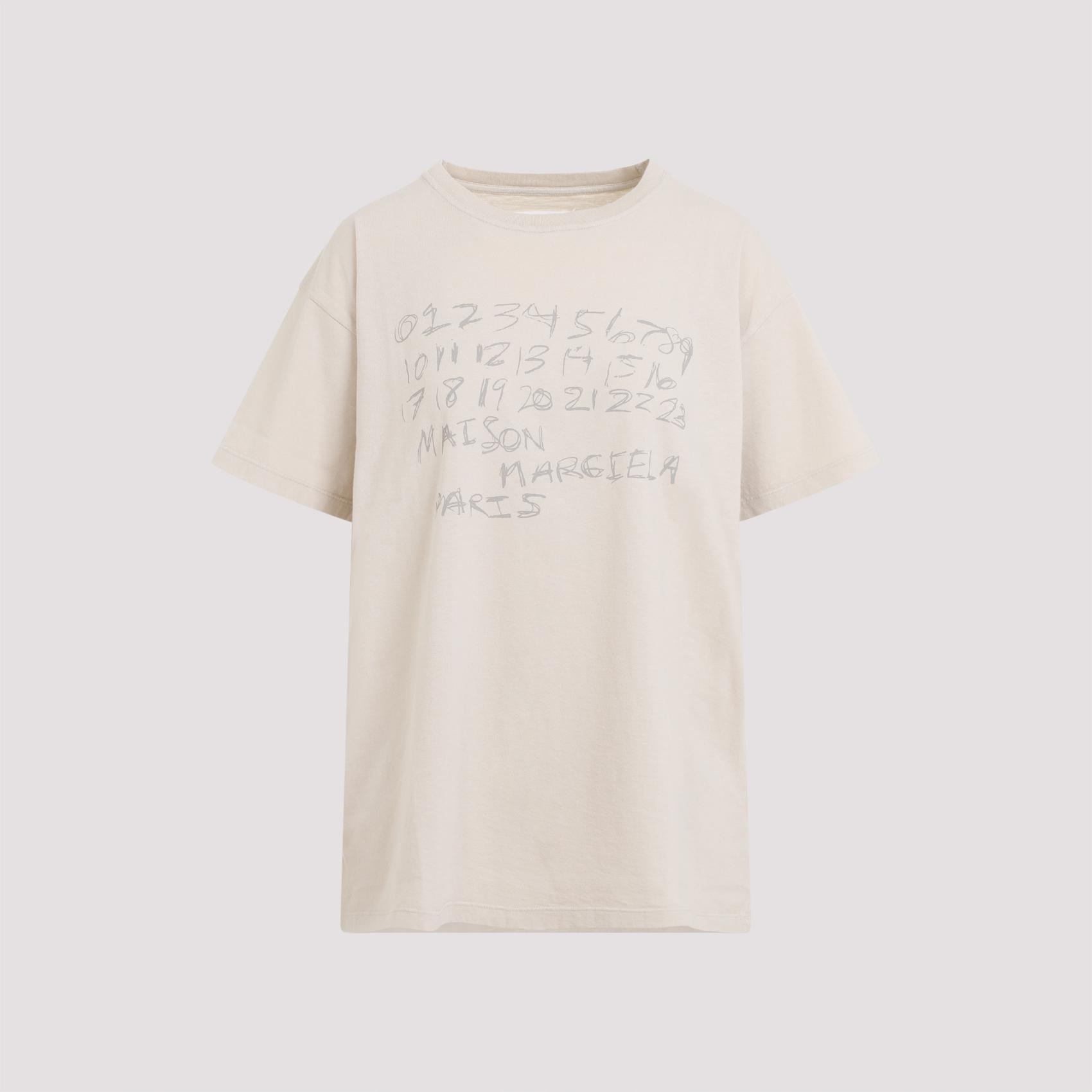 maison margiela cotton t-shirt nude & neutrals tshirt - women