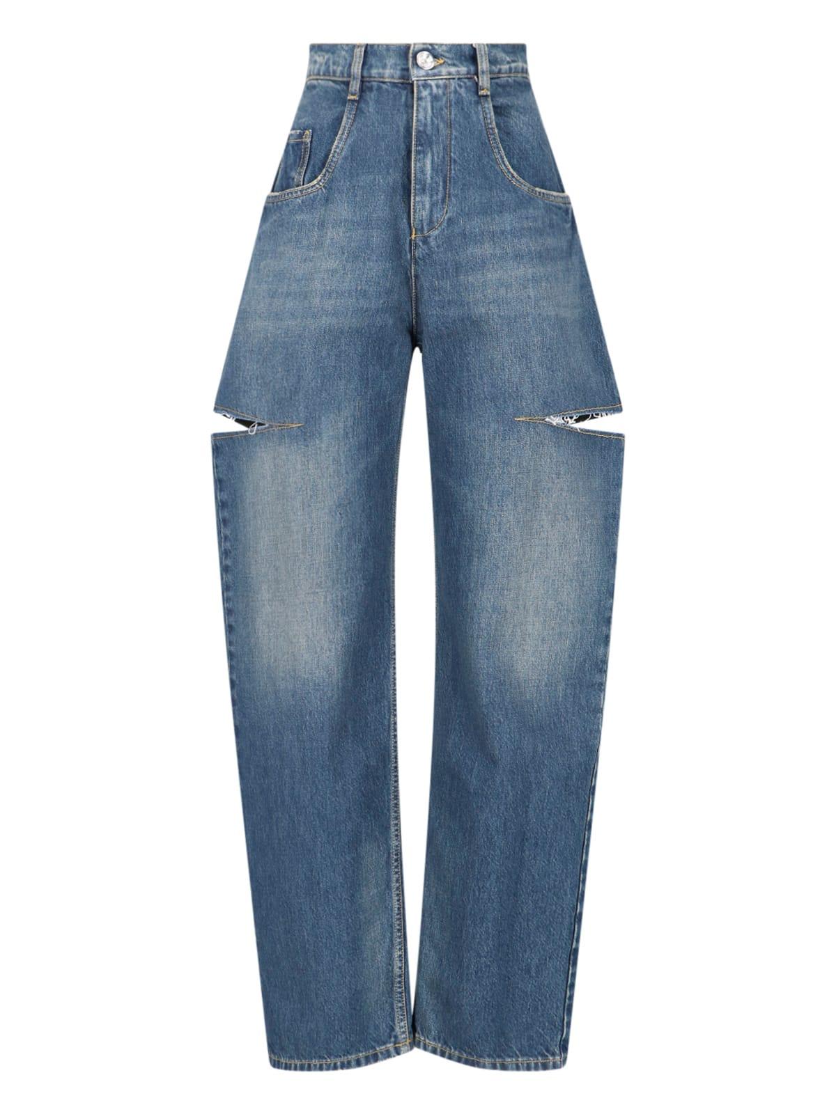 maison margiela cut-out detail jeans