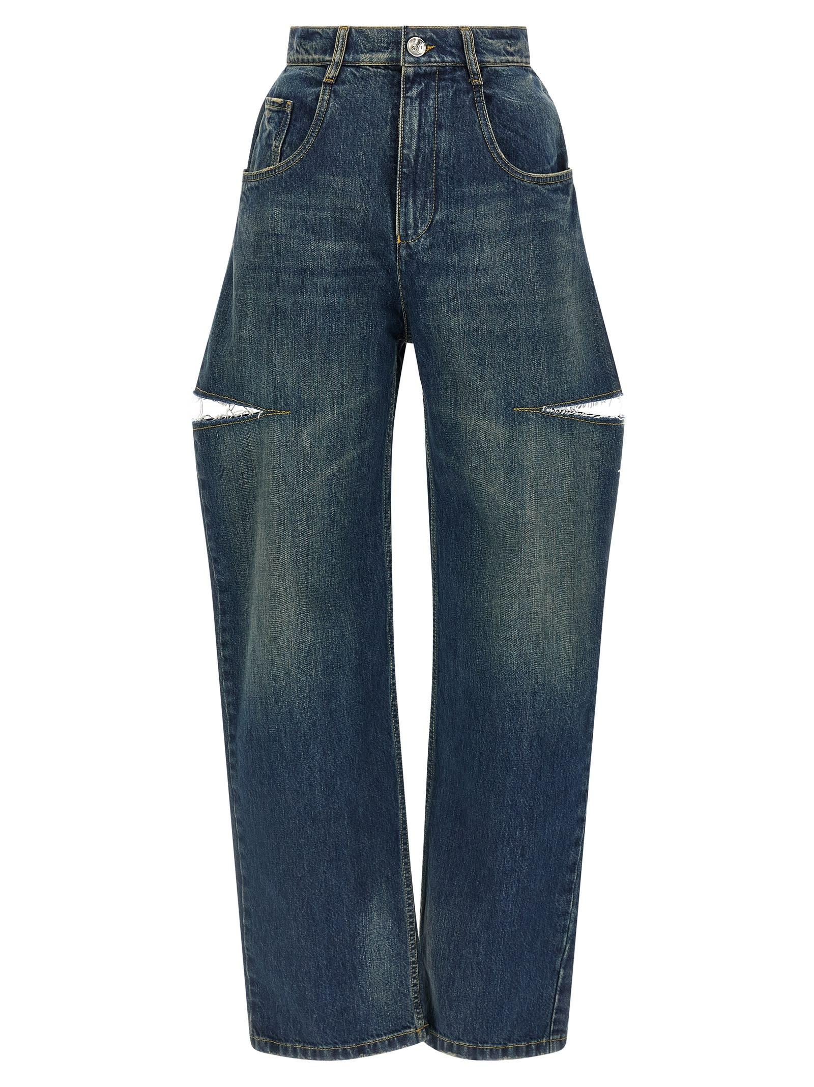 maison margiela cut-out jeans