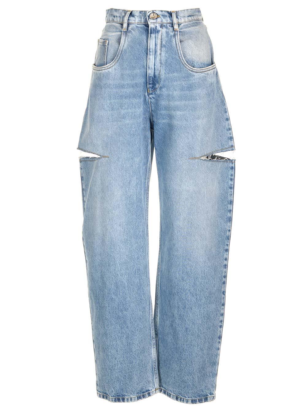 maison margiela cut out jeans