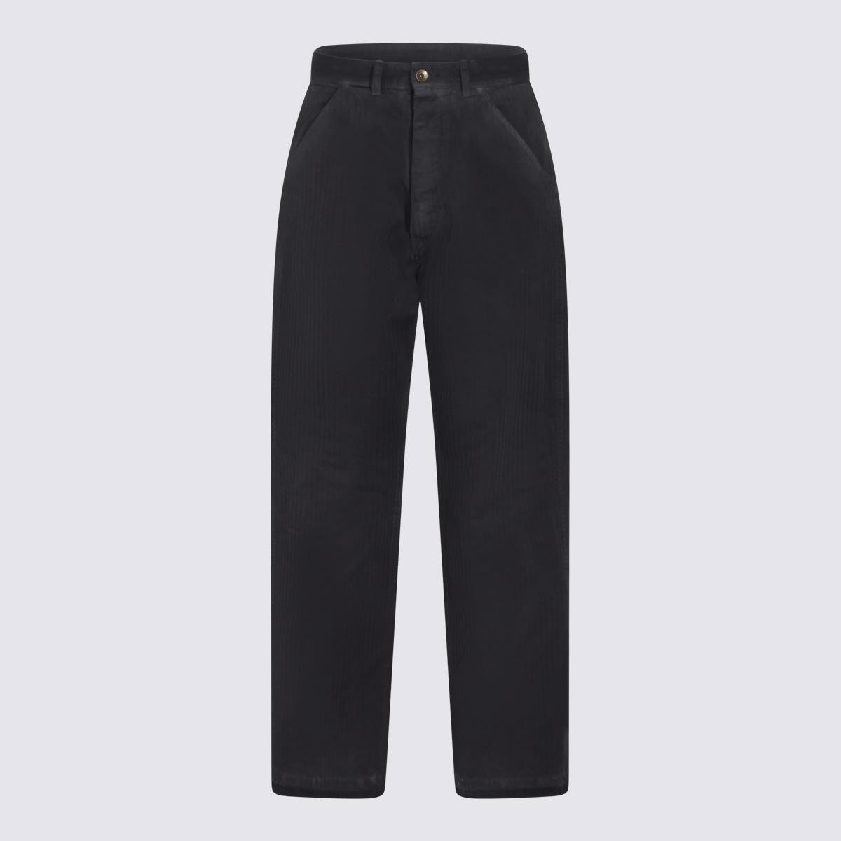 maison margiela dark blue cotton pants