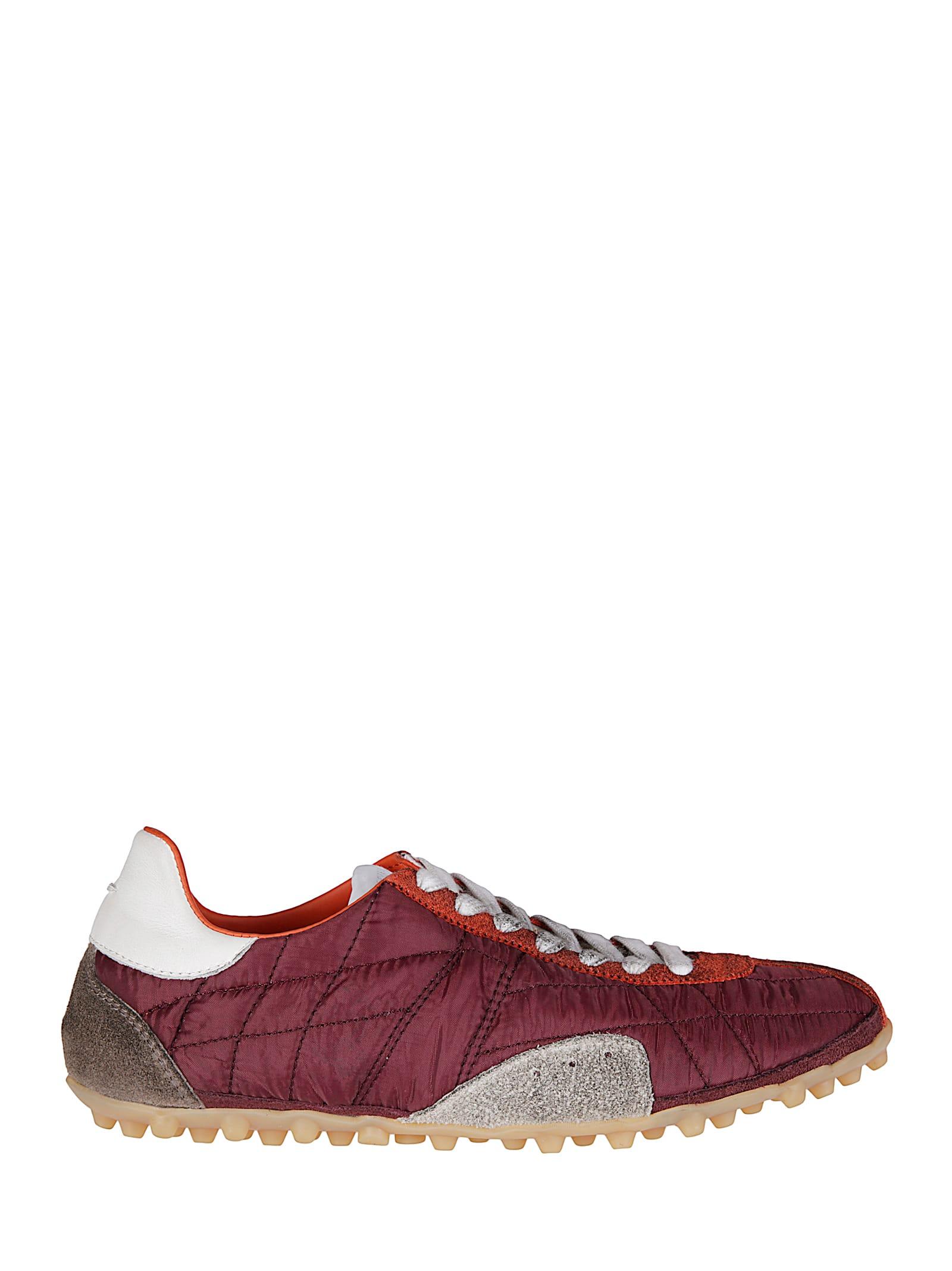 maison margiela dark red sneakers