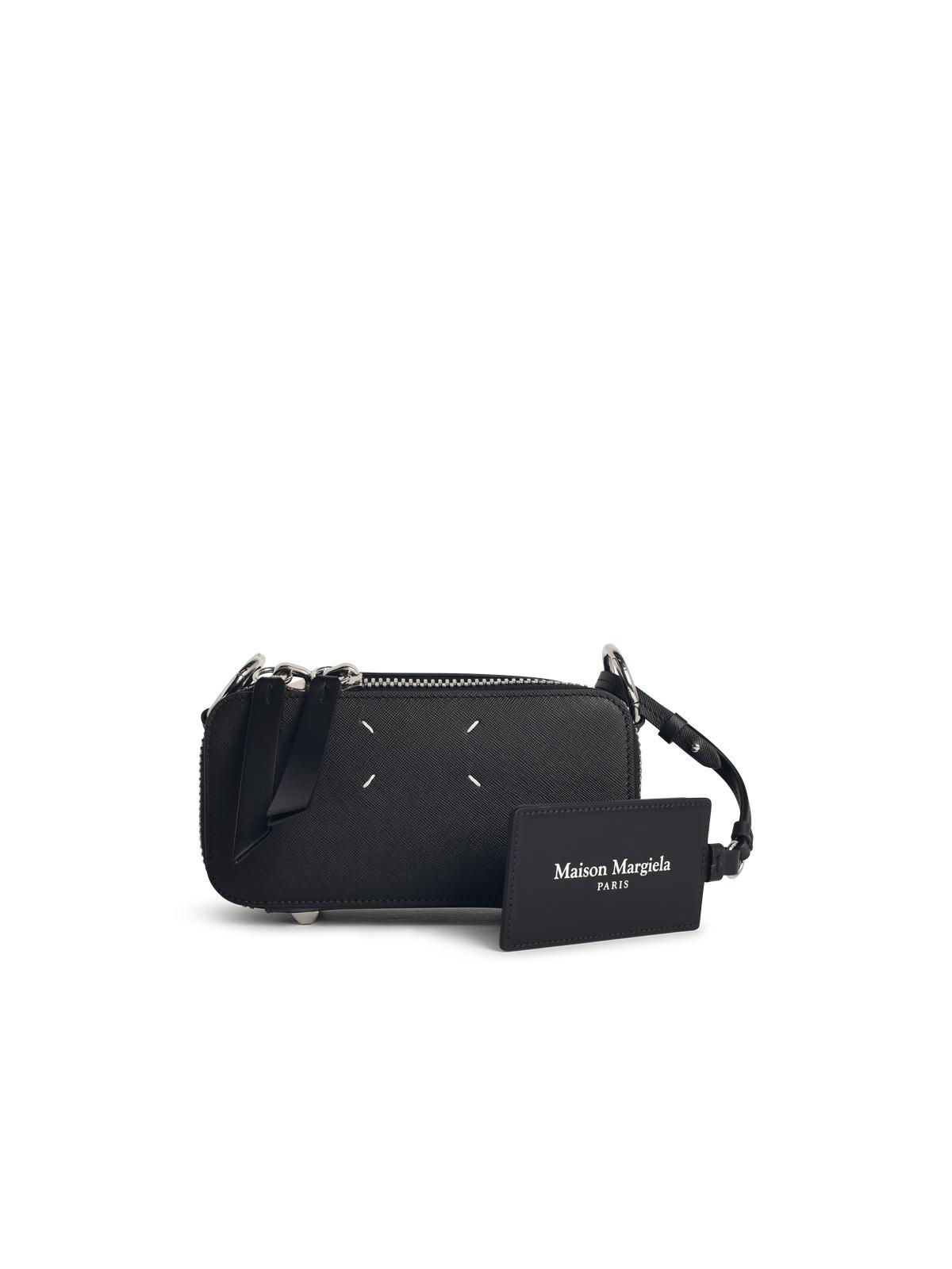 maison margiela doll black leather crossbody bag