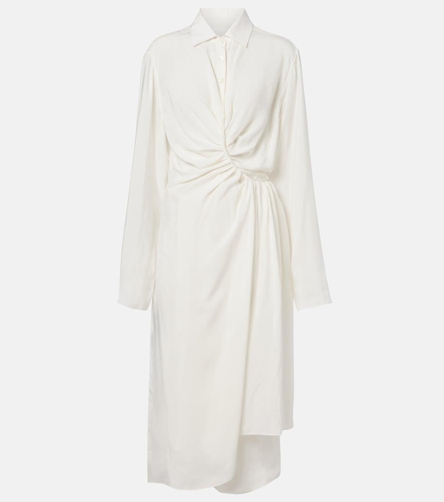 maison margiela draped midi dress
