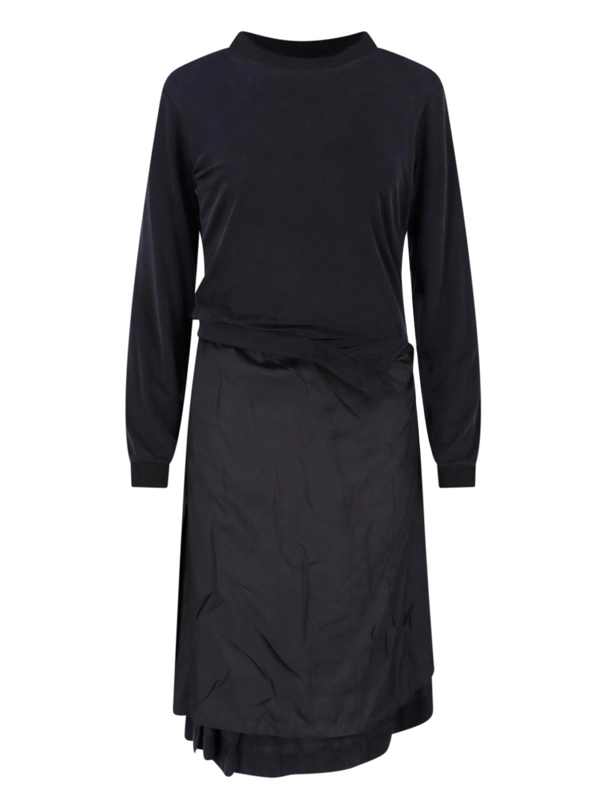 maison margiela dresses black cupro - women