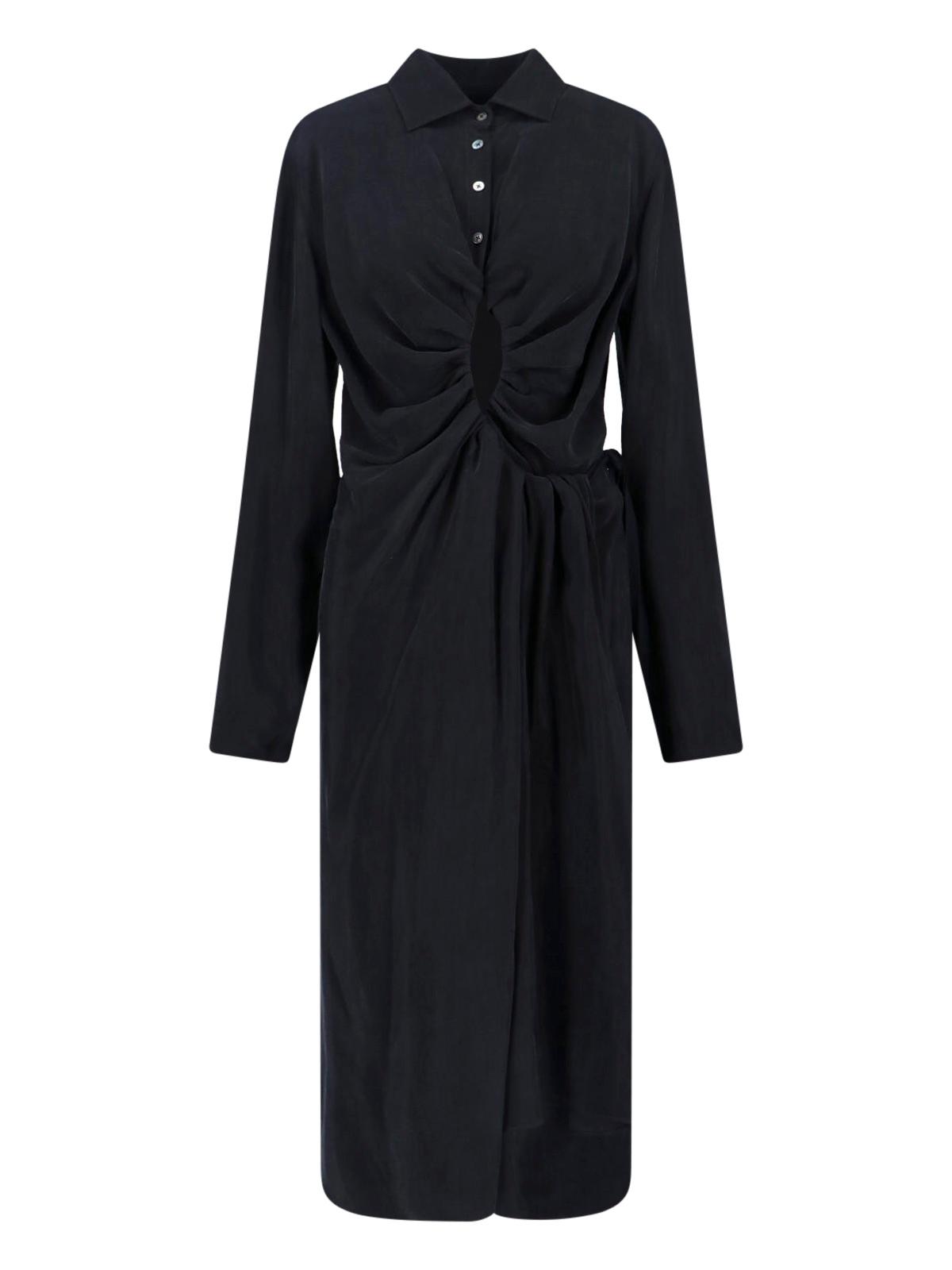 maison margiela dresses black cupro - women
