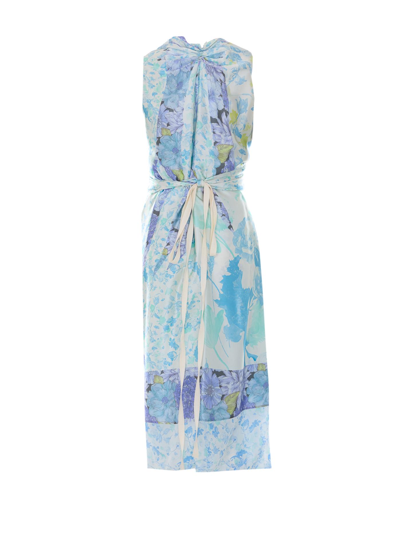 maison margiela dresses blue silk - women
