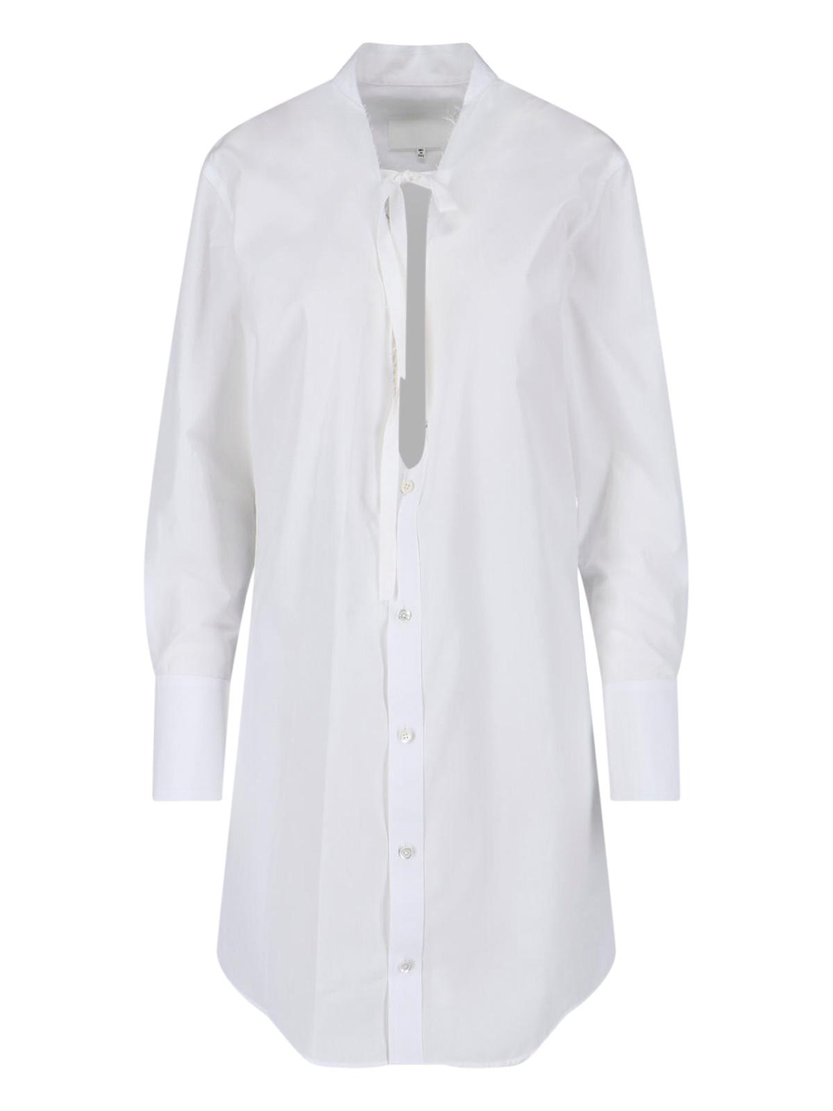 maison margiela dresses white cotton - women