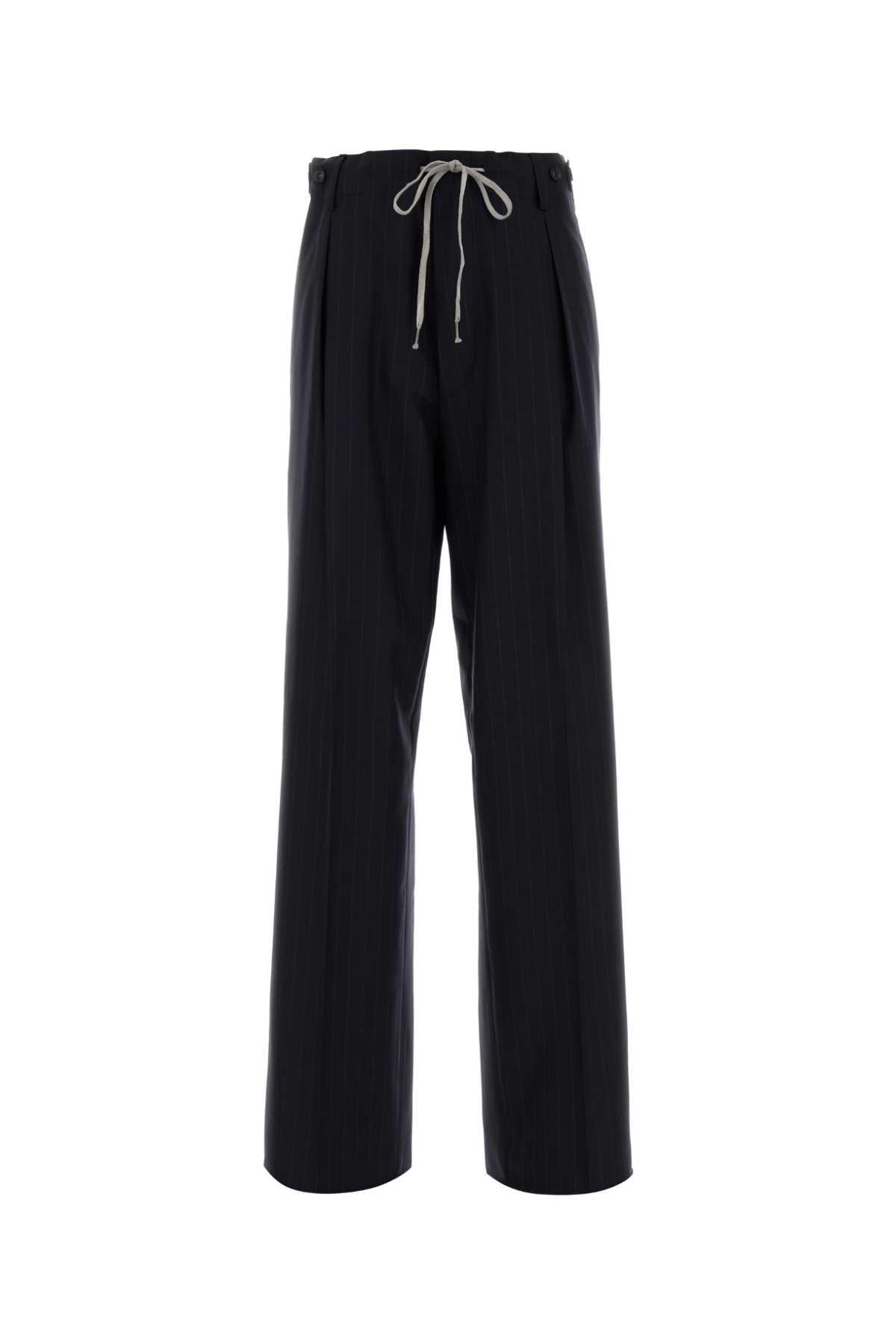 maison margiela embroidered wool palazzo pant