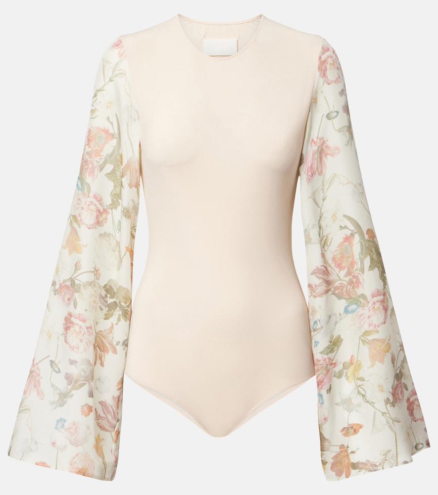 maison margiela floral bodysuit