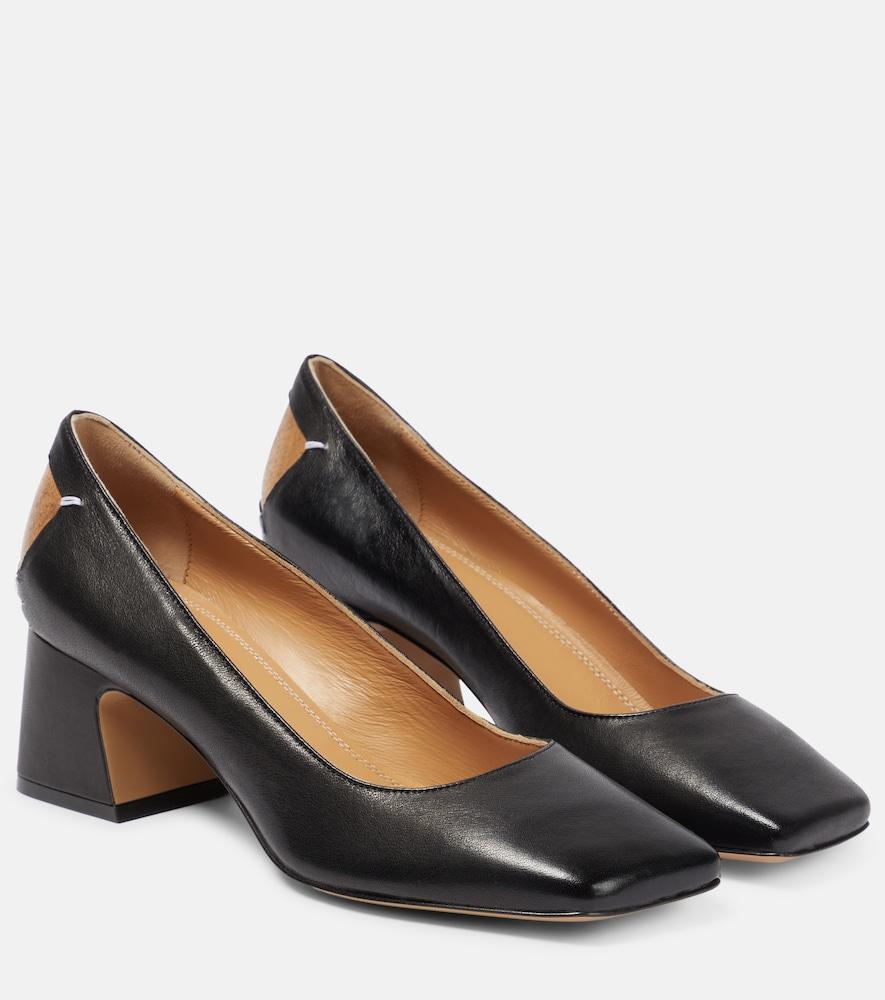 maison margiela four stitch leather court pumps