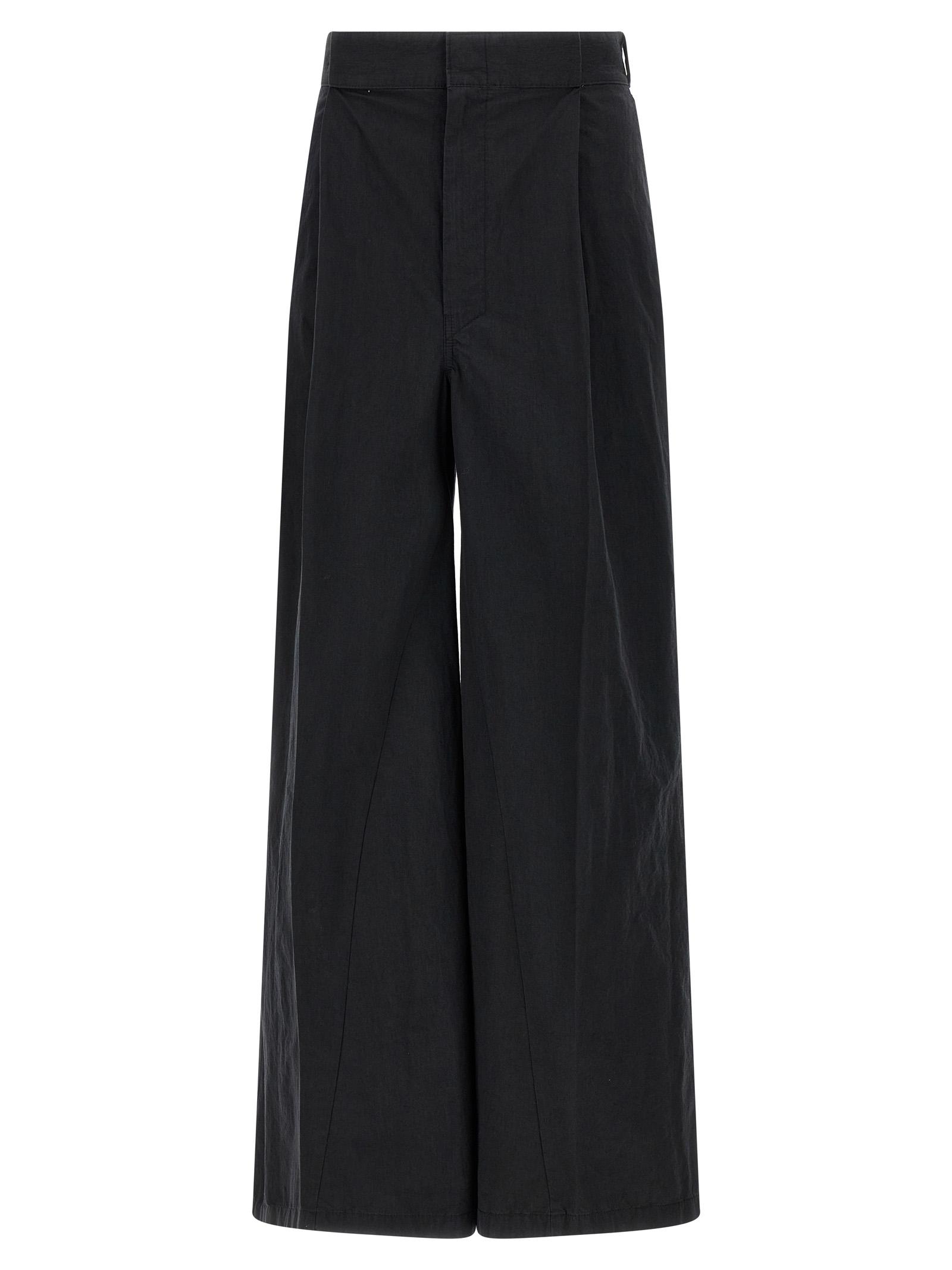 maison margiela four stitches pants black cotton polyamide - women