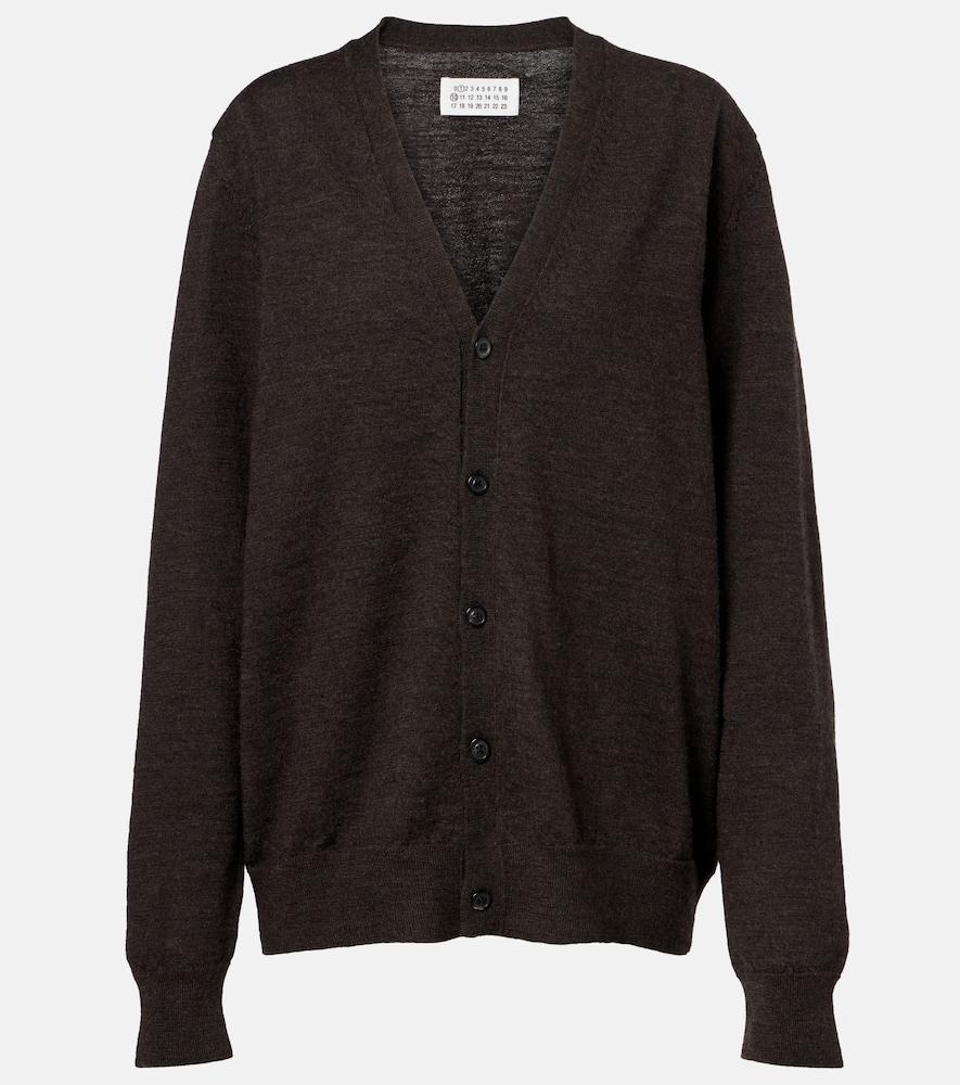 maison margiela four stitches wool cardigan