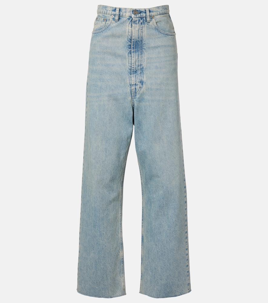 maison margiela frayed straight jeans