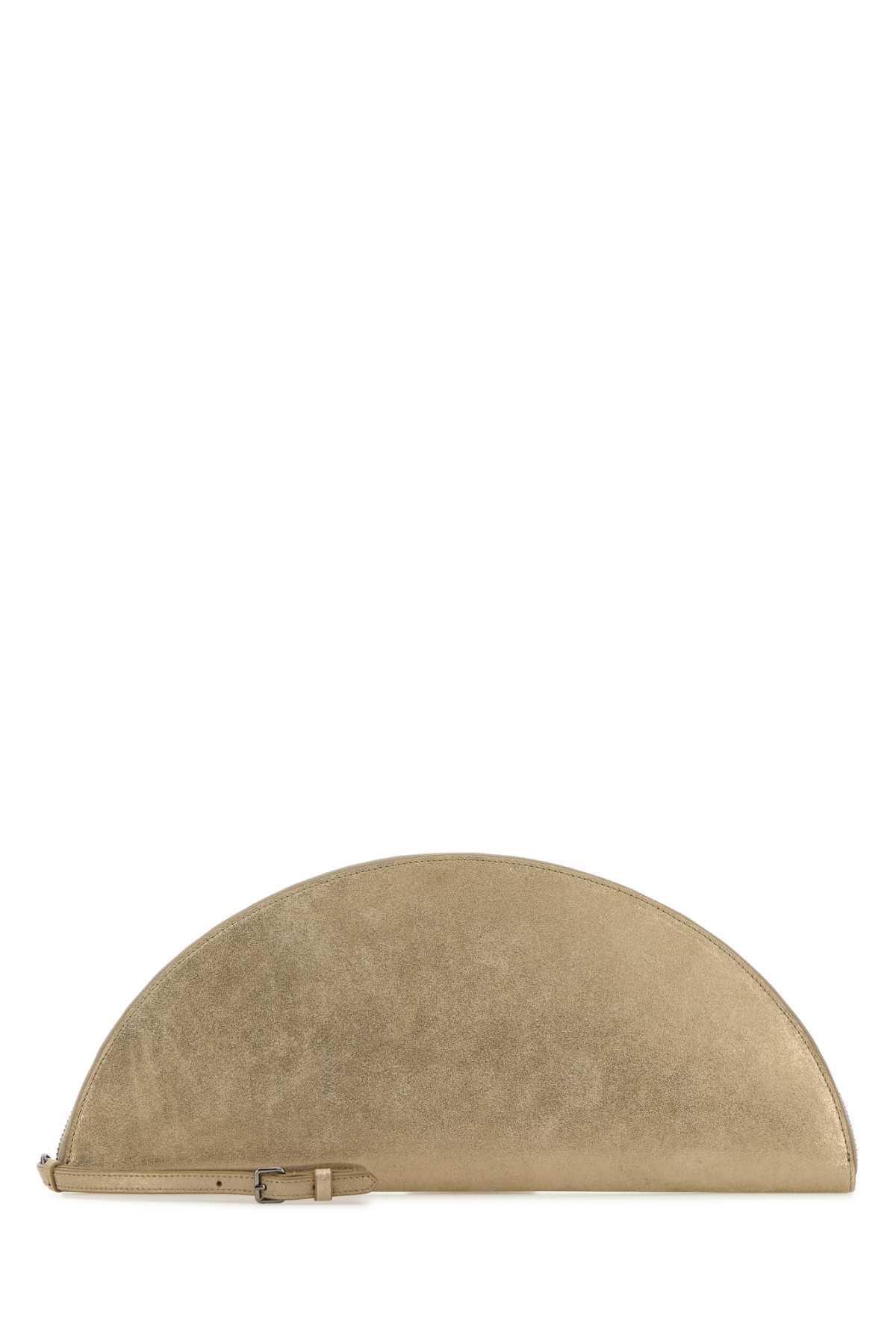 maison margiela gold leather clutch