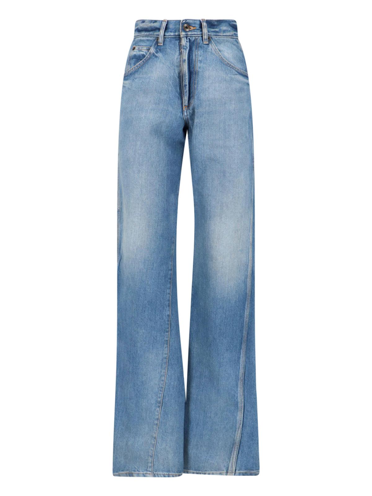 maison margiela jeans blue cotton - women