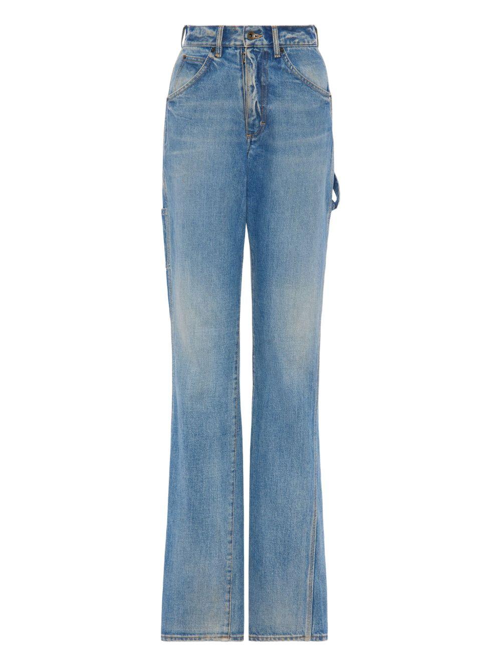 maison margiela jeans clear blue cotton - women
