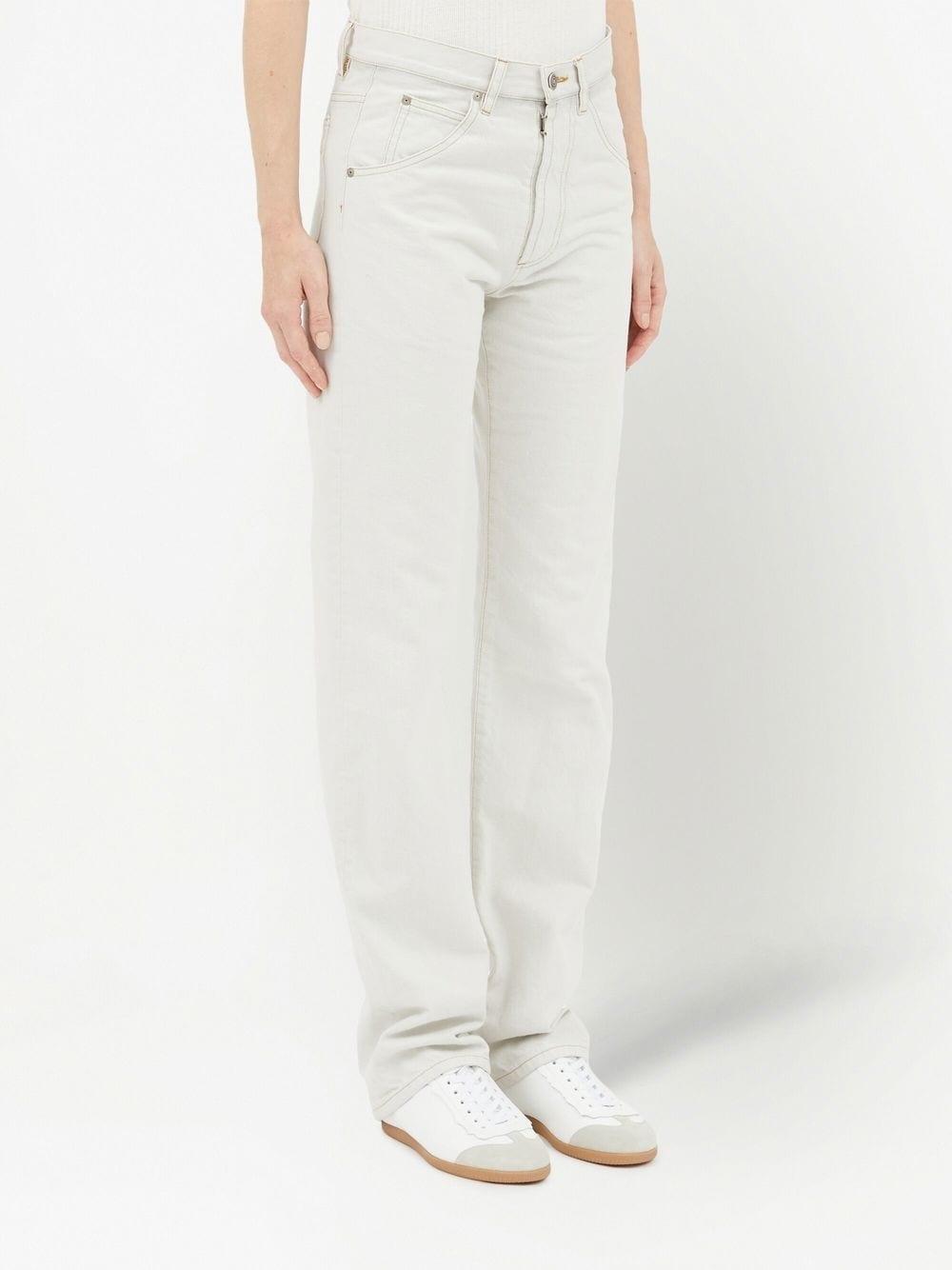 maison margiela jeans cream cotton - women