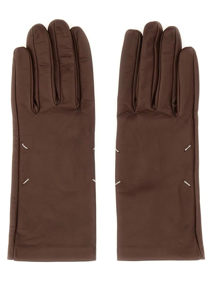 maison margiela leather gloves