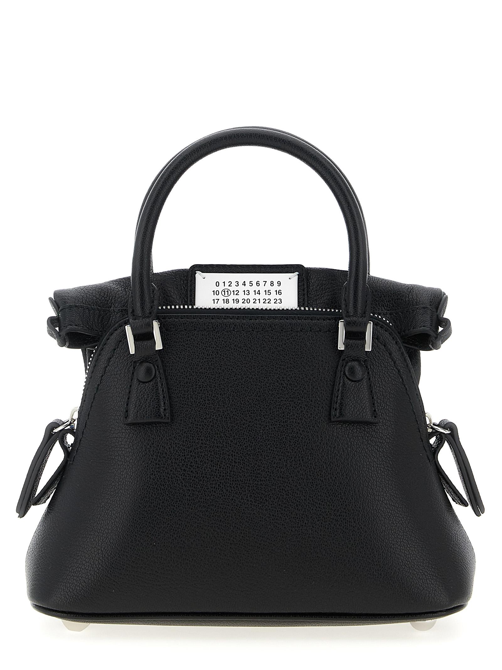 maison margiela micro 5ac classique handbag black calfskin leather hand bags - women