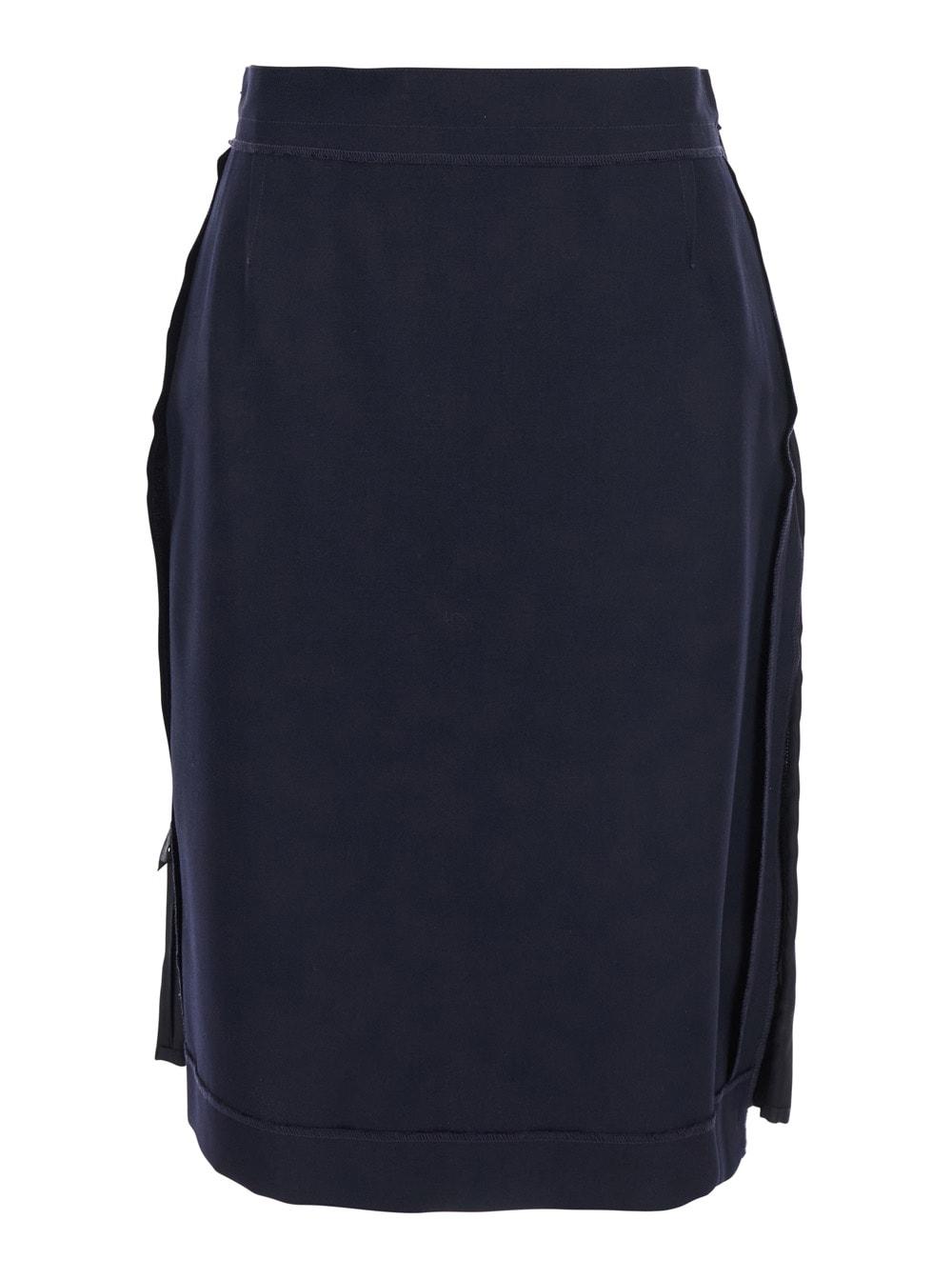 maison margiela navy cotton skirt