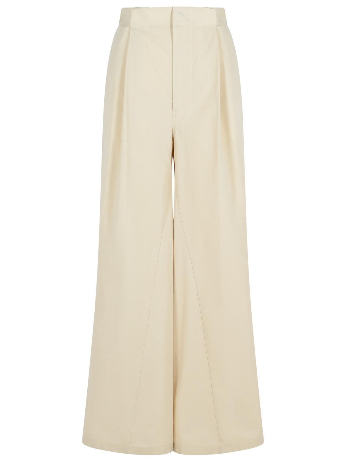 maison margiela over ivory cotton blend pants