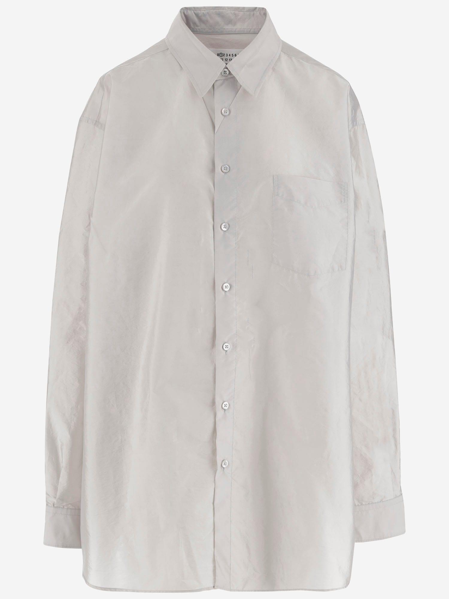 maison margiela oversized shirt in technical fabric