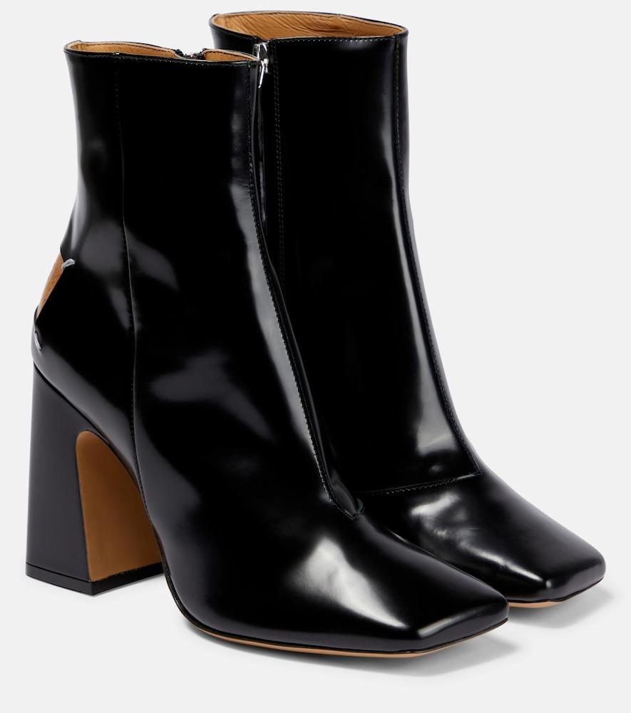 maison margiela patent leather ankle boots