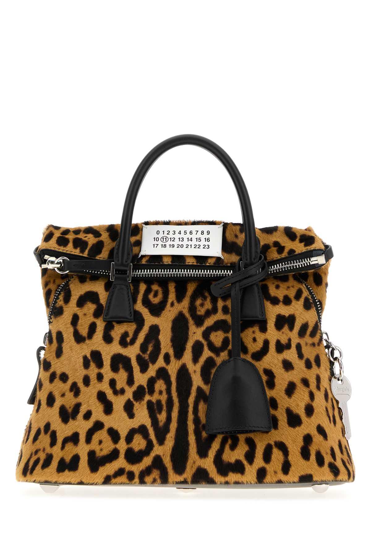 maison margiela printed calf hair mini 5ac handbag