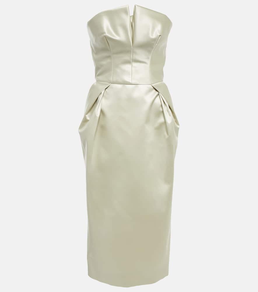 maison margiela satin midi dress