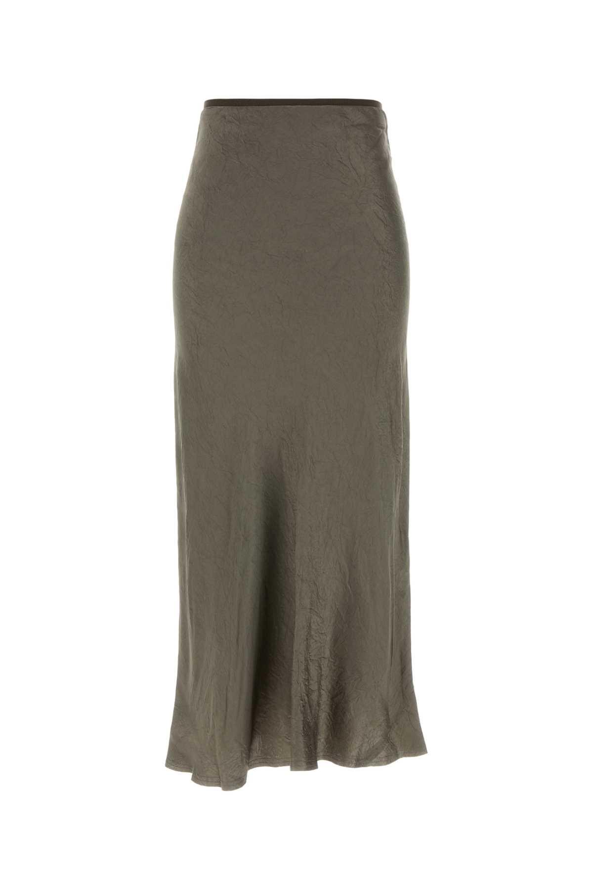 maison margiela satin midi skirt
