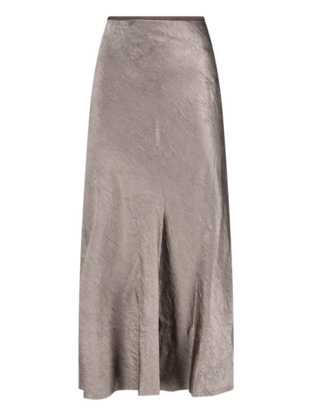 maison margiela satin midi skirt